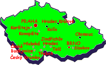 Karte Tschechische Schlösser