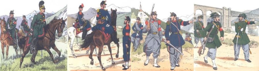 eidgenössische Truppen ab 1862